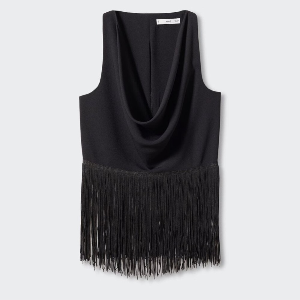 NWT Mango Fringe Top